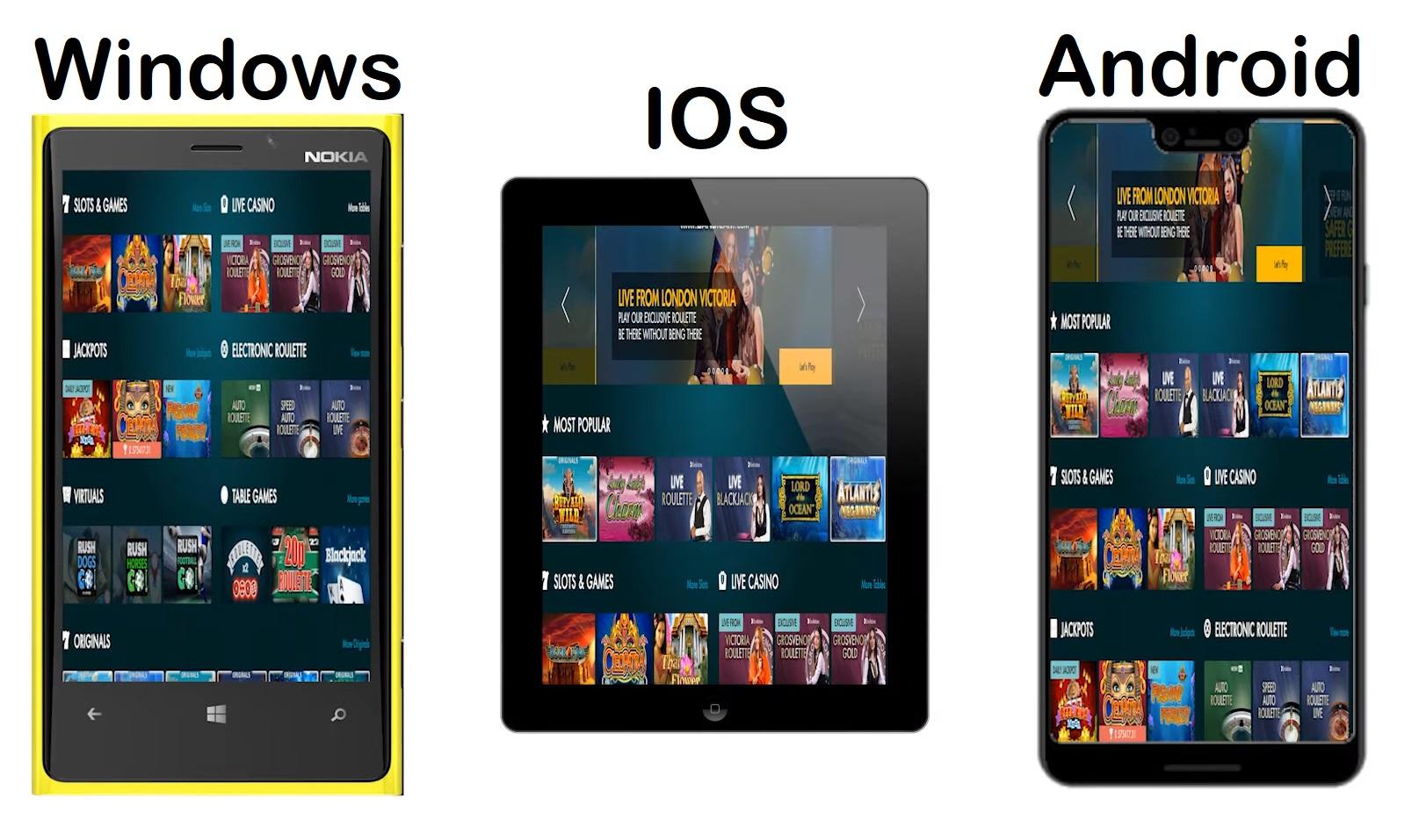 aplicació mòbil de casino